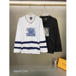 Supreme連名モデル胸にロゴを刺繍したゆったり目のアメリカンアイスホッケーシャツのユニホームは男女同型