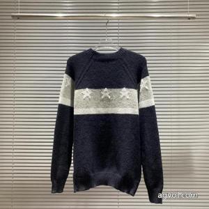 supreme胸元ストライプペンタゴンジャカードラウンドネックセーター