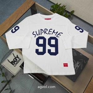 2026新作Supremeクラシック99アルファベットロゴプリントカジュアルカップル長袖Tシャツ