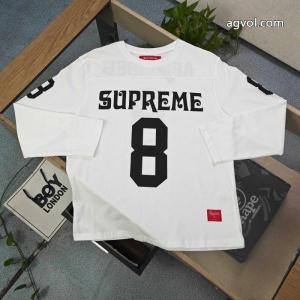 2026新作Supremeクラシック8号アルファベット柄ロゴプリントカジュアルカップル長袖Tシャツ