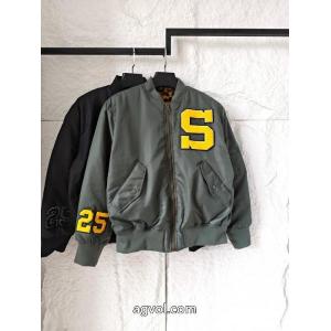 Supremeアップリケロゴ柄ジッパー開閉長袖ジャケットジャケット男女同型