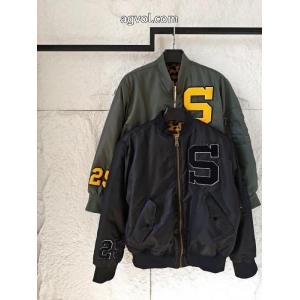 Supremeアップリケロゴ柄ジッパー開閉長袖ジャケットジャケット男女同型