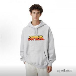 Supremeグラデーションロゴ純色加絨連帽長袖アメリカントレンドパーカー