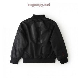 Supremeアップリケロゴ柄ジッパー開閉長袖ジャケット男女同型