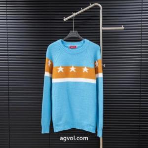 supremeペンタゴンキルティングニットロングセーター