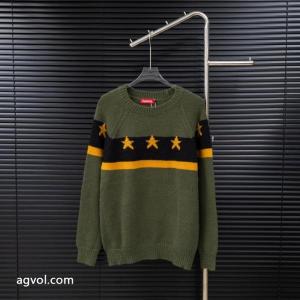 supremeペンタゴンキルティングニットロングセーター