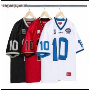 Supreme SS 26 WEEK 1 Find GodフットボールJersey刺繍アップリケメッシュシルクのユニホーム男女同じユニフォーム