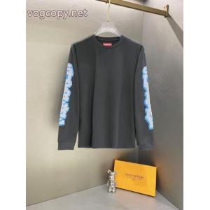 Supreme SS 26 Cracked Sleeve L/S Top両腕カラープリントアルファベットゆったり長袖Tシャツ男女同型
