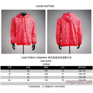 Louis Vuitton x Supreme連名クラシック老花連帽衛衣