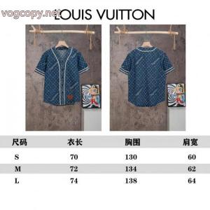 LOUIS VUITTON x Supreme連名モデルFW 26半袖デニム野球シャツ男女同型