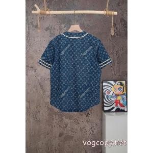 LOUIS VUITTON x Supreme連名モデルFW 26半袖デニム野球シャツ男女同型