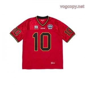 Supreme SS 26アメリカンレトロ10号メッシュラグビー半袖Find GodフットボールJersey刺繍アップリケメッシュニットサッカーウェア男女同型