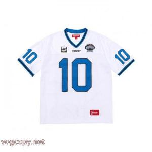 Supreme SS 26アメリカンレトロ10号メッシュラグビー半袖Find GodフットボールJersey刺繍アップリケメッシュニットサッカーウェア男女同型