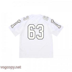 Supreme 25 fw BonesフットボールJerseyメッシュユニホーム半袖アメリカ人男女同型