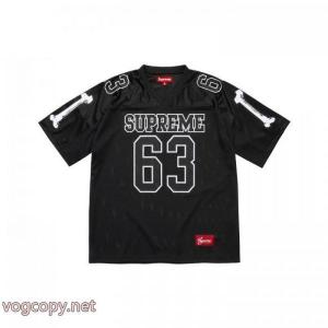 Supreme 25 fw BonesフットボールJerseyメッシュユニホーム半袖アメリカ人男女同型