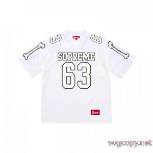 Supreme 25 fw BonesフットボールJerseyメッシュユニホーム半袖アメリカ人男女同型