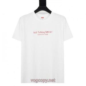 Supreme 22 SS Still Talking Teeバックロゴアルファベットプリント半袖Tシャツ