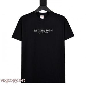 Supreme 22 SS Still Talking Teeバックロゴアルファベットプリント半袖Tシャツ
