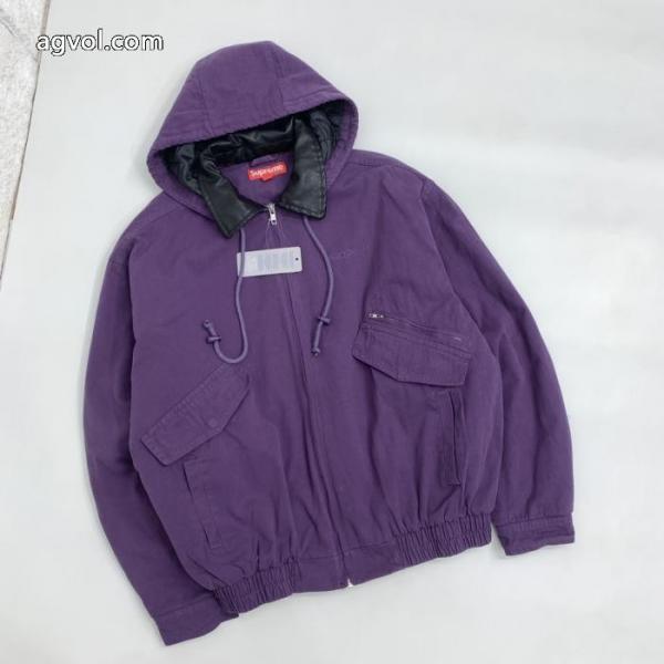 Supreme胸ロゴポケットデザインファスナー取り外し可能フード開閉水洗ジャケット 6 