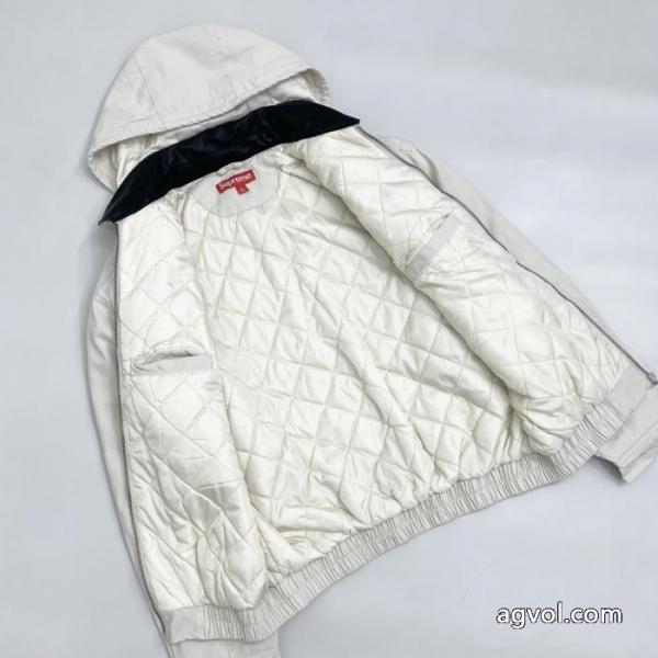 Supreme胸ロゴポケットデザインファスナー取り外し可能フード開閉水洗ジャケット 5 