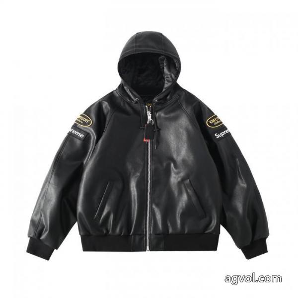 Supreme連名ロゴ刺繍布ファスナー連帽ジャケットTravis Scott同モデル 1