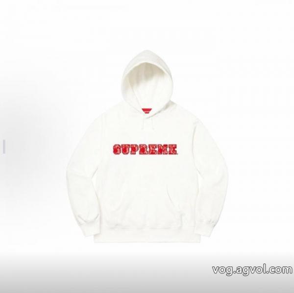 Supremeプリント連帽長袖加絨アメリカントレンドパーカー 0