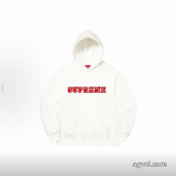 Supremeプリント連帽長袖加絨アメリカントレンドパーカー 1