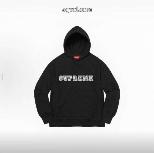 Supremeプリント連帽長袖加絨アメリカントレンドパーカー 2