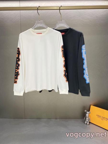 Supreme SS 26 Cracked Sleeve L/S Top両腕カラープリントアルファベットゆったり長袖Tシャツ男女同型 4