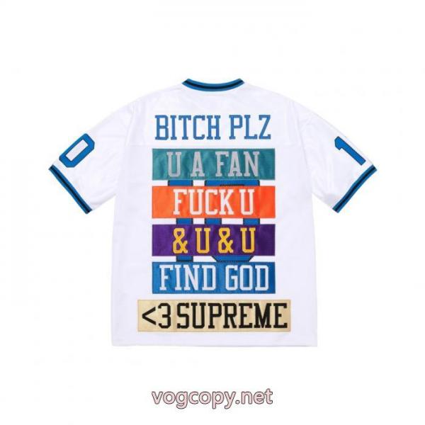 Supreme SS 26アメリカンレトロ10号メッシュラグビー半袖Find GodフットボールJersey刺繍アップリケメッシュニットサッカーウェア男女同型 5