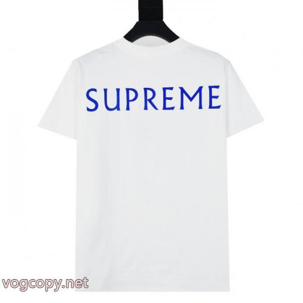 Supreme 25 ss Damien Hirstアーティスト連名金角ヤギプリント半袖Tシャツ 5